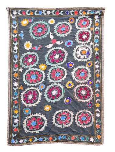 Lot 376 - An Uzbek embroidered Susani, early 20th century