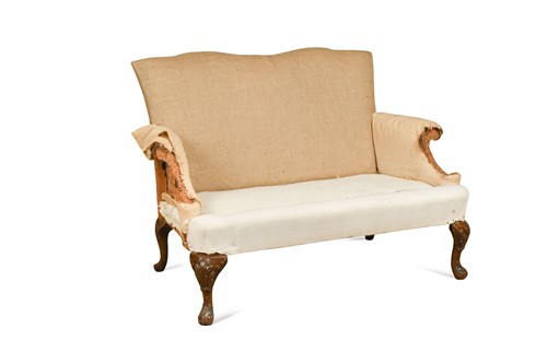 Lot 446 - A George II style two-seater sofa