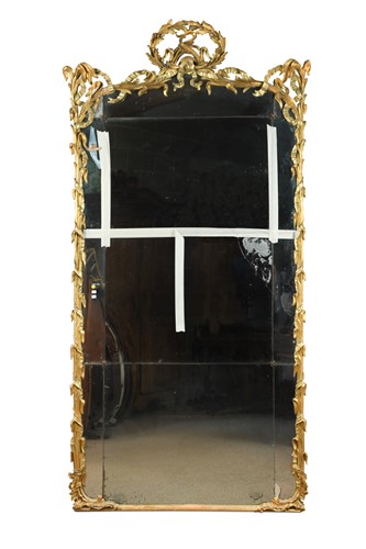 Lot 541 - A carved giltwood pier mirror, mid-19th century