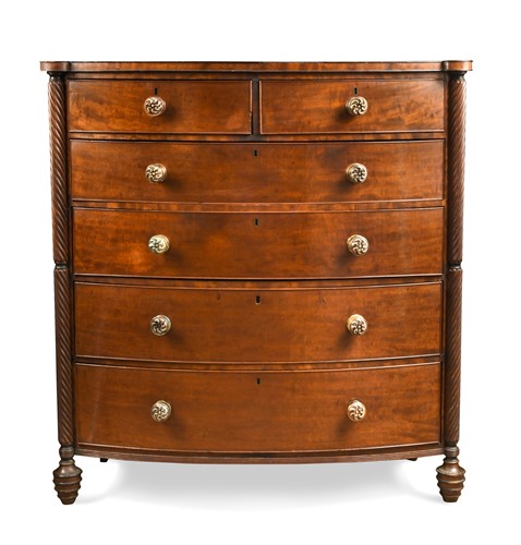 Lot 709 - A large mahogany chest of drawers, 19th century