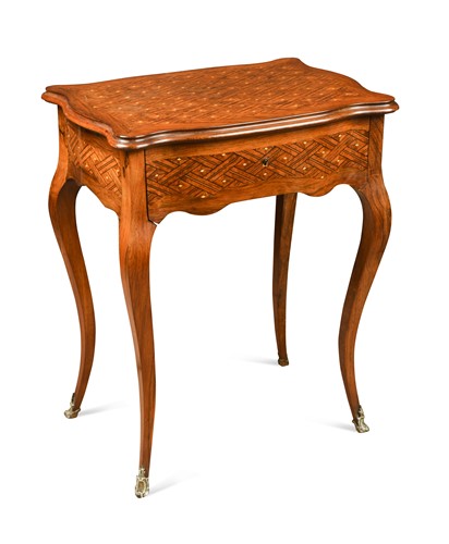 Lot 547 - A French parquetry occasional table, 19th century