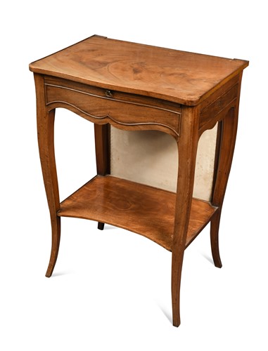 Lot 712 - A George III mahogany screen table in the French Hepplewhite style