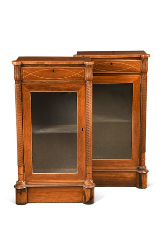 Lot 707 - A pair of rosewood side cabinets, 19th century