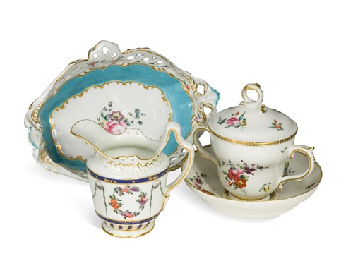Lot 454 - A Chelsea-Derby two-handled basket, circa 1770 - 75