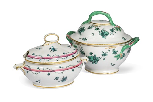 Lot 453 - A Chelsea-Derby two-handled tureen and cover, circa 1770