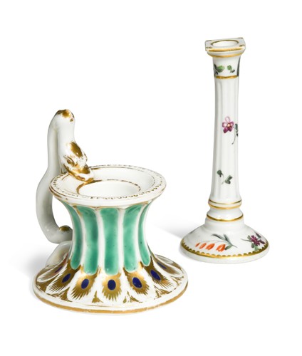 Lot 452 - A Chelsea-Derby taperstick, circa 1772
