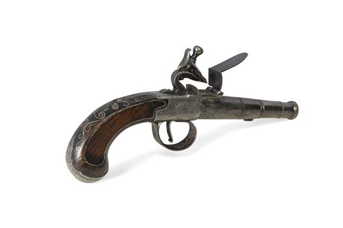 Lot 442 - A pocket pistol by Turvey, 18th century