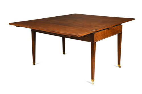 Lot 492 - A mahogany draw-leaf writing table, 19th century