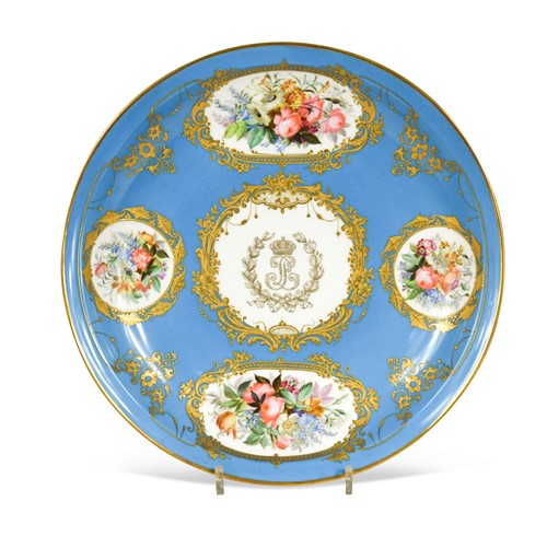 Lot 577 - A Sèvres 'Louis Philippe' Chateau De Bizy dish, mid-19th century