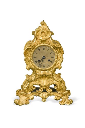 Lot 585 - An ormolu mantel clock, 19th century