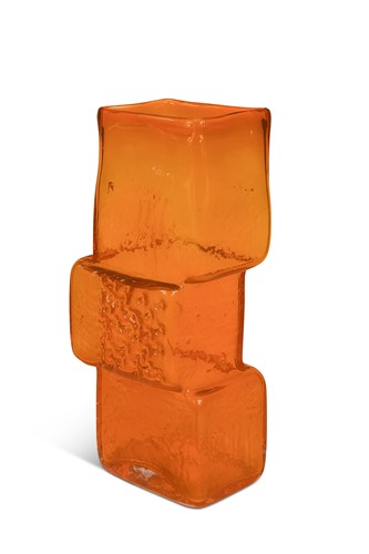 Lot 23 - Geoffrey Baxter for Whitefriars, a large ‘Drunken Bricklayer’ glass vase