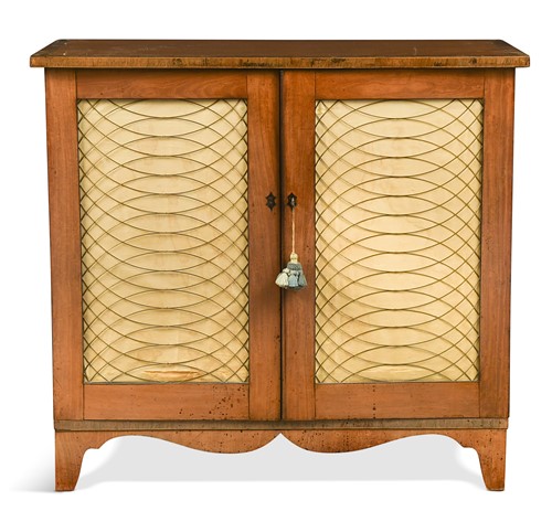 Lot 597 - A satinwood side cabinet, early 19th century