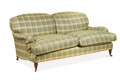 Lot 678 - A two seat 'Howard & Sons' style sofa, modern