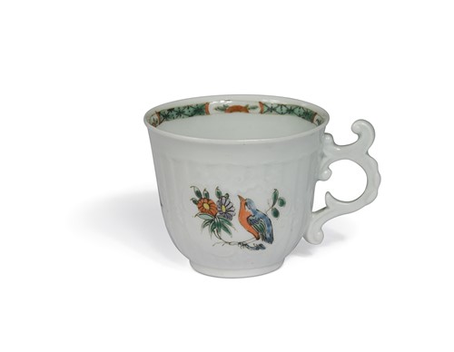 Lot 409 - A Worcester porcelain moulded coffee cup, circa 1753