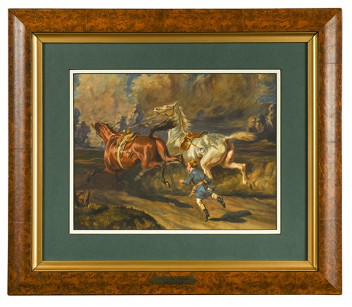 Lot 222 - Attributed to Alfred de Dreux (French, 1810-1860)