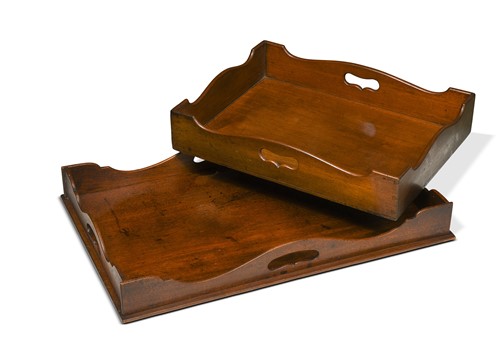 Lot 419 - Two mahogany butler's trays, 19th century