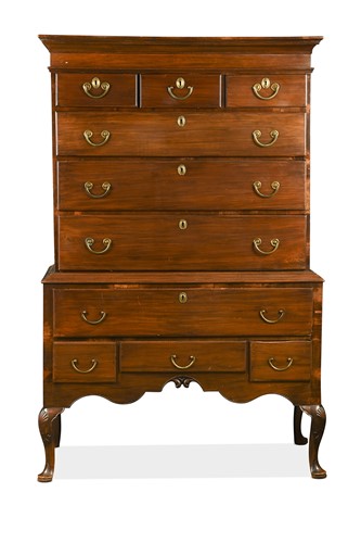 Lot 459 - A mahogany chest on stand, 18th century