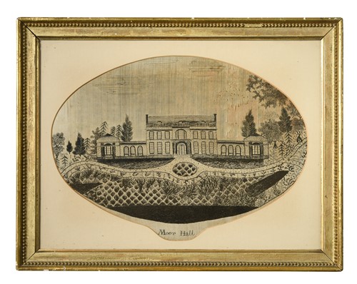 Lot 330 - A Regency needlework picture of Moor Hall
