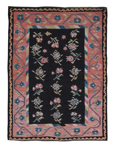 Lot 470 - A Besarabian Kilim rug, circa 1910