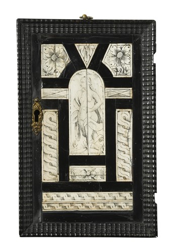 Lot 306 - A Flemish cabinet door, 17th century
