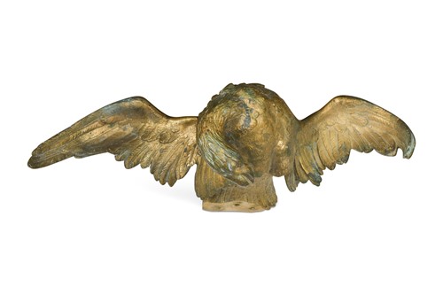 Lot 394 - A cast gilt-bronze eagle, 19th century