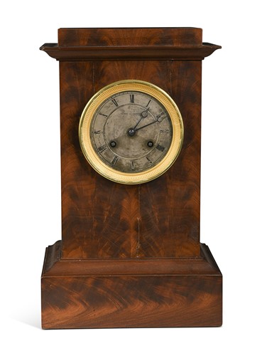 Lot 476 - A French mahogany mantel clock by Henry Lepaute, 19th century