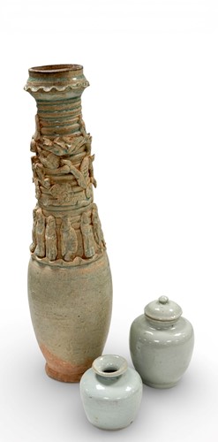Lot 1 - A Chinese Qingbai small shouldered vase, Song dynasty