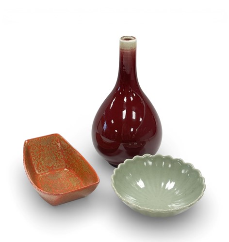 Lot 36 - A Chinese sang-de-boeuf bottle vase, in 18th century style