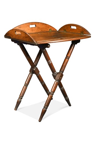 Lot 509 - A golden oak butler's tray on stand, 19th century